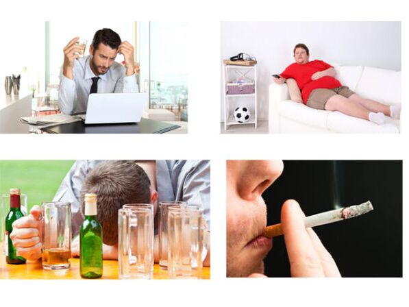 Factores negativos que afectan la potencia en los hombres.